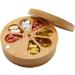 Wooden Pill Organizer - Daily & Weekly Medicine Holder for Travel | Vitamin Case with Solid Wood Lid | Improved Design for Easy Use - Buy Online on GoSupps.com