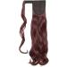 Clip in Ponytail Extension: Long Straight Curly Hairpiece for Women in Wine Red (17 inch) - Buy Online on GoSupps.com