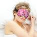 Blooming Pink Cherry Sleep Mask for Women | Adjustable Eye Shades with Elastic Strap | International Shipping - Buy Online on GoSupps.com