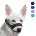ILEPARK fabric muzzle to stop dogs from biting barking and chewing adjustable neck breathable (L black) L Black
