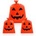 Halloween Pumpkin Leaf Bags - 6 Pieces with Green Leaves & Ribbon for Outdoor Fall Decoration - 30 x 24 & 48 x 36 Inch - Buy Online on GoSupps.com