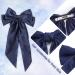 8Pcs Big Bow Hair Clips Set - Solid Color Large Hair Bow Pins for Women & Girls | French Barrettes with Long Satin Ribbon | Hair Accessories for Lolita Party | Mother's Day Gift - Buy Online on GoSupps.com