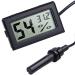 ARCELI 2-in-1 Digital LCD Thermometer Hygrometer for Reptiles Aquariums & Poultry - External Sensor - Black - Buy Online on GoSupps.com