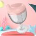 Kaiwern Pink Plastic Goblet Cup | Baby Sippy Cup Wine Glass | Beverage Mug Milk Bottle with Lid for Kids - Birthday Party Celebration - Buy Online on GoSupps.com