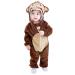 COOKY.D Unisex Winter Animal Hooded Baby Romper 3-36 Months 6-12 Months Dark Brown