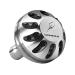 GOMEXUS Power Knob Compatible for Shimano Stradic CI4 Sahara FI Daiwa Ballistic LT Exceler LT Spinning Reel Handle Replacement Direct Fitment Metal Silver Black 38mm-No Shaft