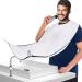 Beard Bib Beard Apron - Beard Hair Catcher for Shaving & Trimming, Waterproof Non-Stick Beard Grooming Cloth with 4 Suction Cups, Best Gifts For Husband - White