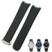 IoTup watch bracelet made of rubber with curved end suitable for Omega Seamaster 300 AT150 Aqua Terra 8900 Speedmaster silicone wrap bracelet 19 mm 20 mm 20 mm achhat