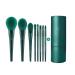 OXOAMP Makeup Brush 8 Makeup Brushes Set Super Soft Makeup Tools Beginner Brush Set Green Suitable for Travel and Gifts Foundation Brushes