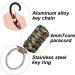 Viviihoo Paracord Keychain Set - 3 pcs Black Orange Camouflage | Carabiner Hooks & Braided Lanyard for Camping Hiking & Survival - 15.6cm - Buy Online on GoSupps.com