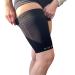 Thigh Compression Sleeve  Hamstring, Quadriceps, Groin Pull and Strains  Running, Basketball, Tennis, Soccer, Sports  Athletic Thigh Support (Single) (1 Sleeve - Midnight Black, L) 1 Sleeve - Midnight Black Large