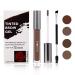 ALLROSE Waterproof Tinted Brow Gel - Tinted Eyebrow Gel Last For Days  Tinted Eyebrow Mascara  72-HR Long-Lasting Eyebrow Gel  Semi-Permanent Eyebrow Gel  Volumizing Brow Mascara  Brunette