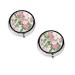 Plant Floral Flowers Printed Mini Round Pill Box Pill Box 3 Compartment Medicine Pill Case Pill Organizer Travel Pillbox Portable Pill Box for Pocket Home Office Use