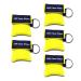 5Pcs CPR Mask Rescue Face Shields with One-Way Valve Breathing Barrier and Keychain Ring for First Aid or AED Training (Yellow)