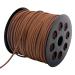 Tenn Well 2.6mm Suede Cord, 100 Yards Flat Faux Leather Cord for Necklaces, Bracelets, Jewelry Making, Beading and DIY Crafts (Brown) Brown 2.6mm x 100 yards