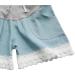 Maternity Denim Shorts - Elastic & Breathable for Summer - M Lace Light Blue - Pregnant Women - Buy Online on GoSupps.com