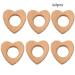 Arakierst Organic Wood Heart Teether Set - 10pcs | Pure Natural Beech Wooden Animal Shapes | Handmade DIY Pacifier Chain Pendant - Buy Online on GoSupps.com
