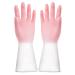 ROWCES Rubber Gloves - Rubber Kitchen Gloves Waterproof Rubber Dishwashing Gloves for Dishwashing Household Chores and Gardening