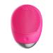 Facial Cleansing Brush  3-in-1 Electric Soft Silicone Waterproof Face Scrubber  USB Rechargeable IPX7 Waterproof Sonic Vibrating Face Brush for Deep Cleansing  Gentle Exfoliating and Massaging Rose Red