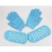 Minkissy Moisture Gloves & Sock Set | Gel Heel Socks & Spa Gloves for Dry Cracked Skin - Sky Blue - Buy Online on GoSupps.com