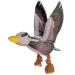 Aquatic human squeaky dog toys crocodile/parrot/lizard/wild goose/chameleon/stick form perfect for puppies small medium -sized and large dogs (wild goose)