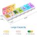 Easy Open Large 7 Day Pill Box Organizer - Twice a Day AM PM Vitamin Case with Push Button, Arthritis Friendly Rainbow Design - Buy Online on GoSupps.com