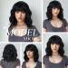 OUFEI Black Curly Wig with Bangs - 13 Inches | Heat Resistant Synthetic Hair for Women - Perfect for Daily Wear, Parties, and Cosplay - Buy Online on GoSupps.com