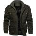 Buy Hanxiulin Oversize Warm Plush Jacket for Men - Winter Hooded Coat in Green 4XL | Soft Fleece Lined Outdoor Jacket - Buy Online on GoSupps.com