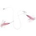 Uncle Mos Tackle Fluke Flounder Hi-Lo Rig with MYLAR Teaser - Saltwater Fishing BKK Black Octopus Hook - 30lb Mono - 5 & 10 Pack Options - Buy Online on GoSupps.com