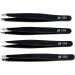 ZOUK Professional Eyebrow Tweezers for Men & Women (Black) - Buy Online on GoSupps.com