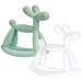 Smooch Rocking Teething Toys for Babies 0-6 Months 12 18 - Easy to Hold Silicone Baby Teether Soft Infant Teething Toys Provides Baby Teething Relief & Soothes Sore Gums (Mint+Clear)