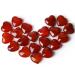 XIANNVXI 20 Pcs Red Agate Crystal Heart Stones Natural Carnelian Crystal Red Crystals Healing Gemstones Reiki Palm Stones for Meditation Energy Balancing