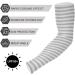 Grey Striped Compression Arm Sleeve - UPF 40+ Sun Protection for Men & Women - Buy Online on GoSupps.com