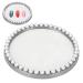 Nail Display Plate Nail Gel Color Display Board Faux Pearls Exquisite Elegant Nail Art Palette Photography Prop Approx. 7 cm (White)