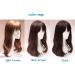 HHTX Long Welled Topper Hair Parts | Dark Brown Synthetic Wiglet for Women | Add Volume & Style | Pony Clip | International Shipping - Buy Online on GoSupps.com