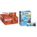 Quest Protein Bars Bundle - Chocolate Caramel Pecan Hero Bars (15g Protein 12 Count) and Cookies & Cream Mini Bars (14 Count)