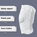 Nellhomy Professional Knee Supports - Adjustable Open Patella Pads & Spring Stabilizers for Arthritis Relief | XXL White - Buy Online on GoSupps.com