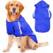 Voarge Dog Warm Hoodies Coat Winter Clothing Large Dog Button Design Dog Hoodie Dog Jumper Large Dogs Dog Coat (Blue 3XL) 3XL blue - Buy Online on GoSupps.com