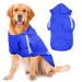 Voarge Dog Warm Hoodies Coat Winter Clothing Large Dog Button Design Dog Hoodie Dog Jumper Large Dogs Dog Coat (Blue 3XL) 3XL blue