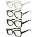 Eyekepper 4-Pack Reading Glasses Blue Light Blocking Stylish Computer Glasses Readers Women +1.75 Blue Light Blocking-b40-4 Pairs 1.75 x