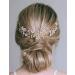 Deniferymakeup Wedding Bridal Leaf and Flower Headband Bridal Hair Vine Wedding Head Piece Rhinestone Hair Piece Bridal Hair Accessories Headband Gold Crown Floral Wreath Hair Accessories (Silver) - Buy Online on GoSupps.com