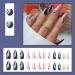 JUSTOTRY 24 Pcs Gold Swirl Stiletto Short False Nails Pink French Press on Nails - Beautiful Fake Nails with Nail Glue, Almond Medium Stick on Nails for Women - Buy Online on GoSupps.com
