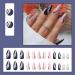 Justotry 24pc Almond Fake Nails Short Pink French Press On Stiletto Nails with Gold Swirl Acrylic Fingernails for Women - Buy Online on GoSupps.com