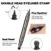 Jutqut 6Pcs Double-head Liquid Stamp Eyeliner Set - Waterproof Wingliner Shapes - Stars, Flowers, Hearts, Moon, Smiley Face, Triangle Stamps - Colorful Slim Gel Felt Tip - Black - Buy Online on GoSupps.com