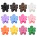12PCS Small Flower Hair Claw Clips For Women Girls Matte Non Slip Tiny Hair Claw Clips for Thick Thin Hair Strong Hold 1.33 Inch Mini Cute Hair Claw Jaw Clips Hair Accessories Clamps