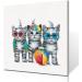 Yidepot Cat Canvas Wall Picture - Framed 60x60cm Cats Art Print - Buy Online on GoSupps.com