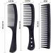 DAZISEN 3 Pieces Combs Set - Black Wide Toothed Comb Hairdressing Combs Heat Resistant Anti-static Detangling Hair Comb Cutting Combs Set 2 - Buy Online on GoSupps.com