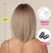 OUFEI Ombre Blonde Bob Wig with Bangs - Short Straight Synthetic Hair Wig for Women - Ideal for Daily Wear, Parties, and Cosplay - Buy Online on GoSupps.com