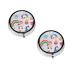 Rainbow Printed Mini Round Pill Box Pill Box 3 Compartment Medicine Pill Case Pill Organizer Travel Pillbox Portable Pill Box for Pocket Home Office Use