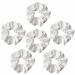 Satin Silk Hair Scrunchies Set - 6 Pcs Soft Hair Ties & Accessories for Women and Girls | 4.2 Inch Pure White Hair Bands - Buy Online on GoSupps.com